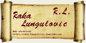 Raka Lungulović vizit kartica